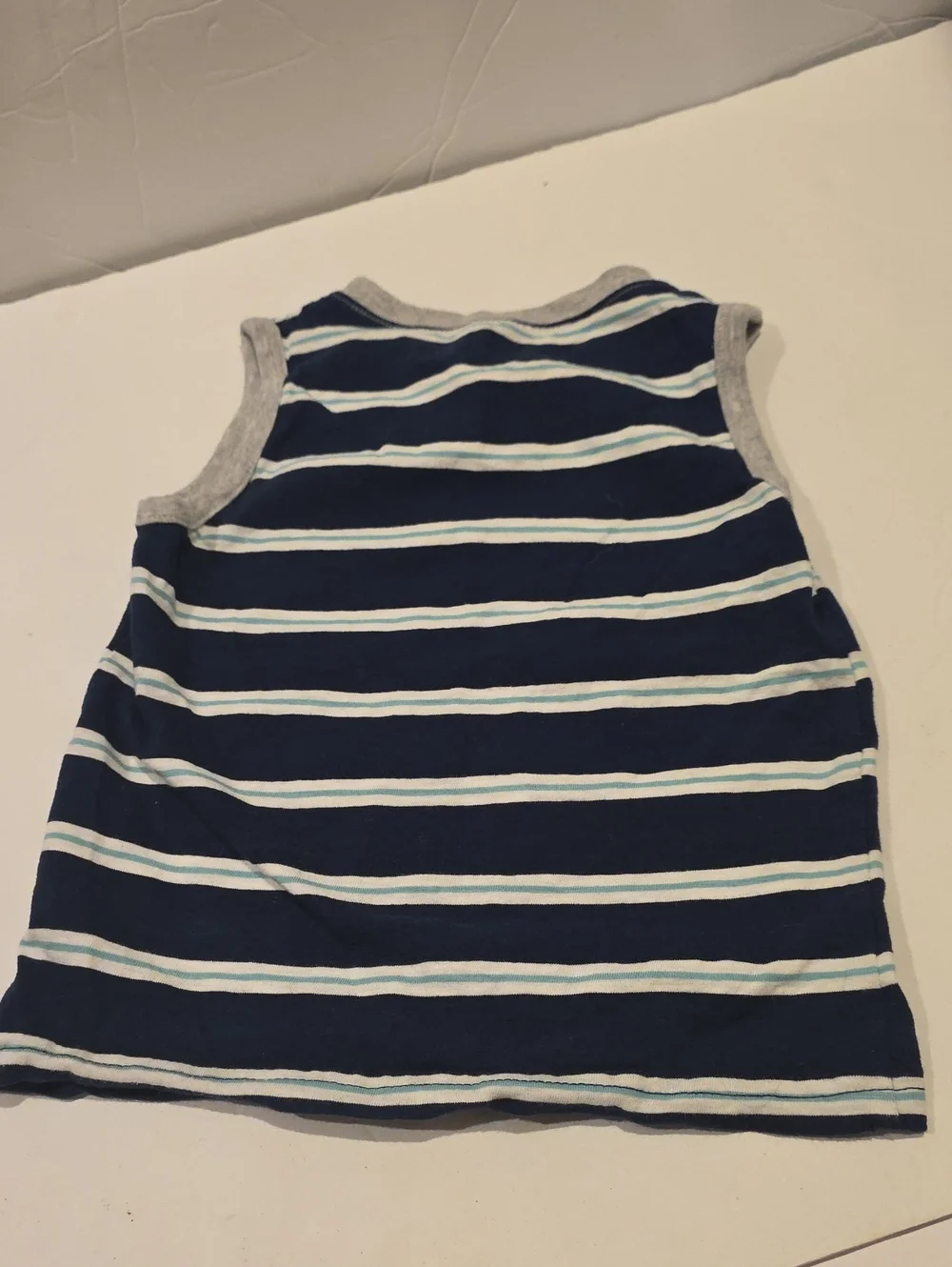 Carter's Navy, White & Light Blue Striped Tank Top 3t